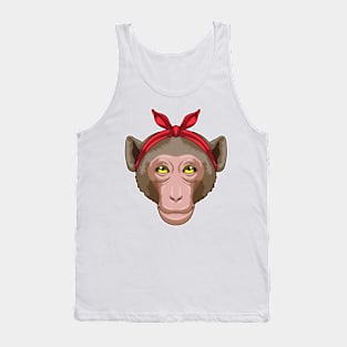 Monkey with Bandana Tank Top